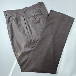 Harold Powell Vitale Barberis Canonico Wool Dress Pants Italy 35x35 Pleated